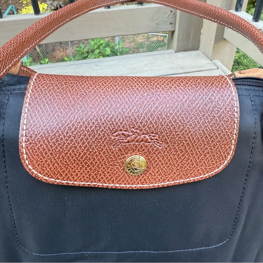 Longchamp Le Pliage Original L Tote Bag in black recycled canvas - Picture 3 of 16